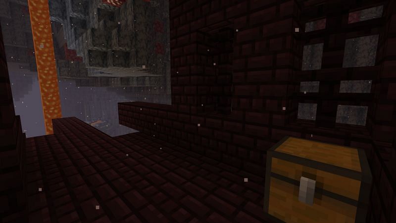 Inside a Nether Fortress (Image via Minecraft) 