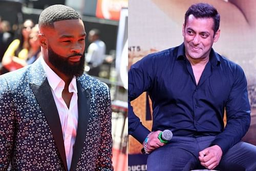 Tyron Woodley (left) and Salman Khan (right) have shared time on the big screen.