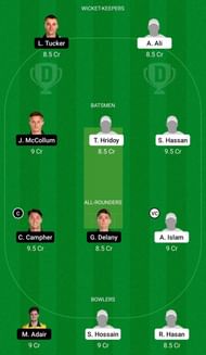 Dream11 Team for Bangladesh A vs Ireland A Unofficial Test.