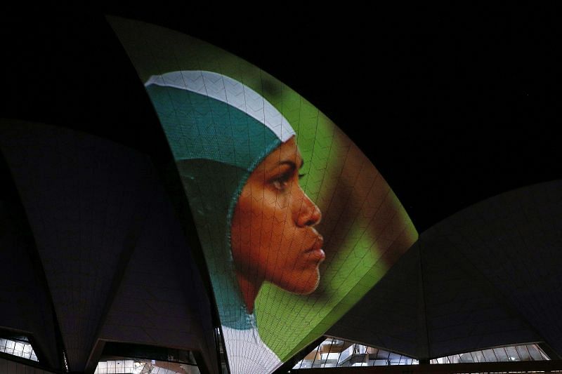 Cathy Freeman&#039;s Sydney Olympic Gold Medal Projected Onto Sydney Opera House Sails