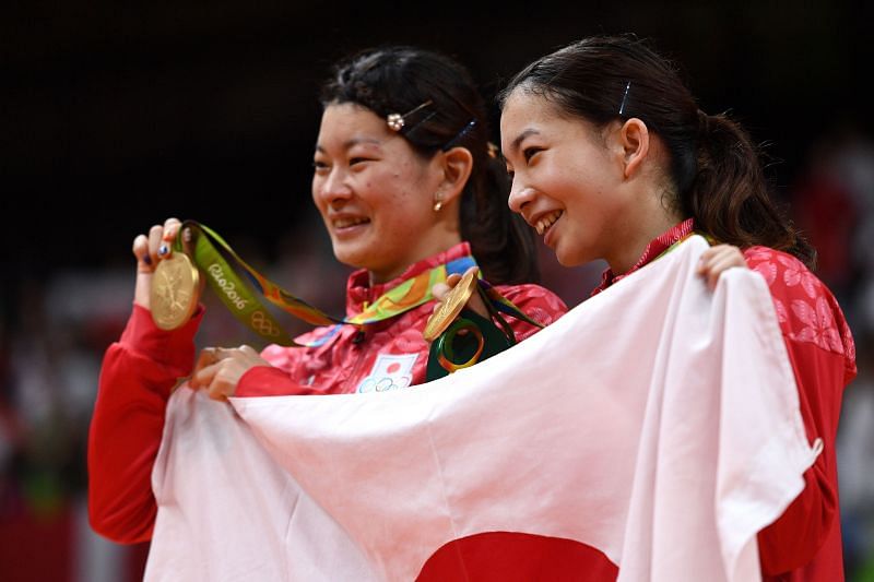 Ayaka Takahashi (L) and Misaki Matsutomo: First badminton Olympic gold winners of Japan