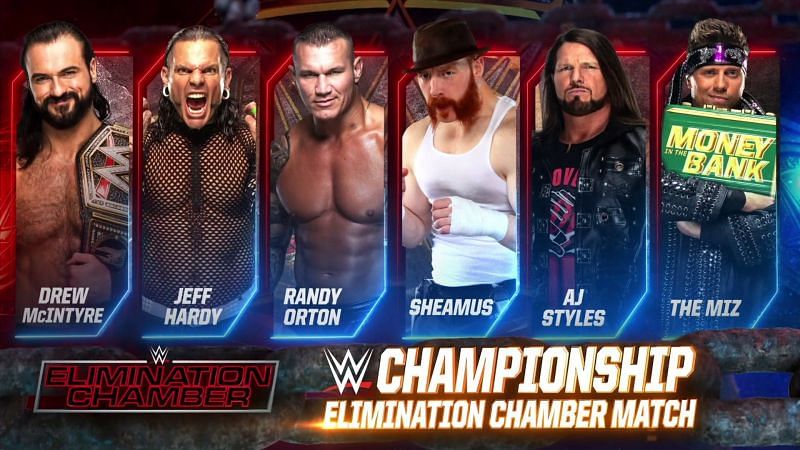 Drew McIntyre will defend the WWE Championship inside the Elimination Chamber.