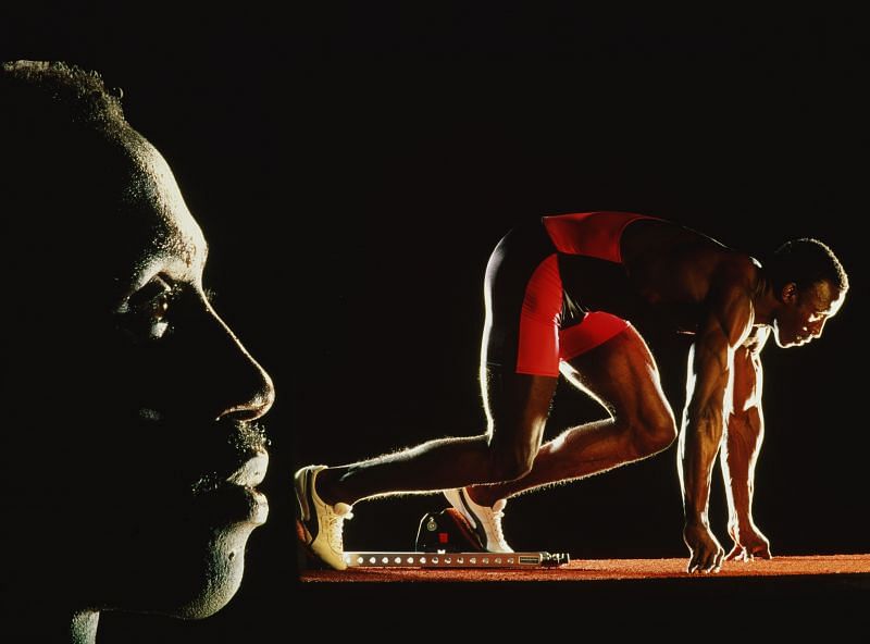 British Sprinter Linford Christie who won gold medal in 100m sprint at 1992 Barcelona Games