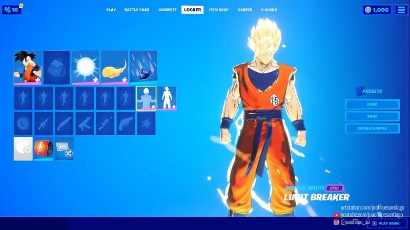 Fortnite Youtuber Marvelously Demonstrated How A Fortnite X Dragon Ball Z Collaboration Would Look