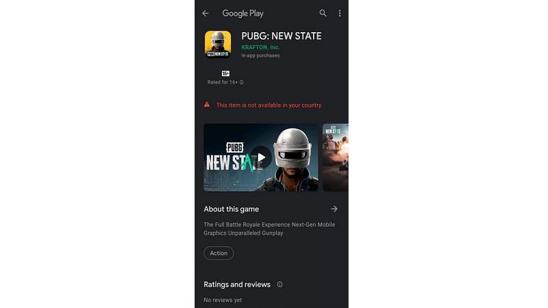 Pre-registeration of PUBG: New State unavailable in India