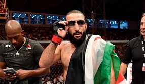 How does Belal Muhammad's UFC record compare with top welterweight contenders?
