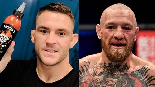 Dustin Poirier (left); Conor McGregor (right)