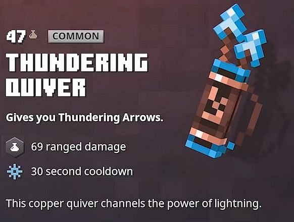 A look at the Thundering Quiver (Image via Minecraft.Gamepedia)
