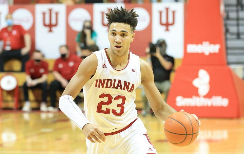 Wooden Award candidate Trayce Jackson-Davis #23 of the Indiana Hoosiers