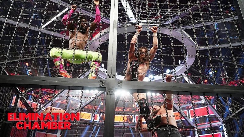 Kofi Kingston is known for doing unique spots in his WWE matches, and the Elimination Chamber is no exception.