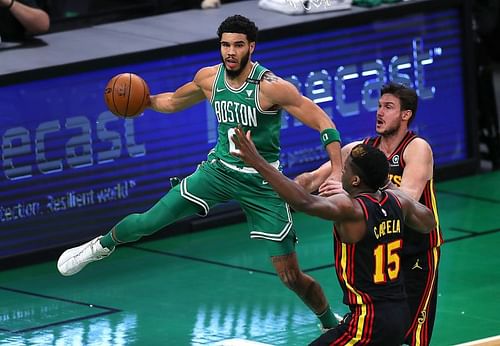 Jayson Tatum of the Boston Celtics. Photo Credit: The Boston Globe.