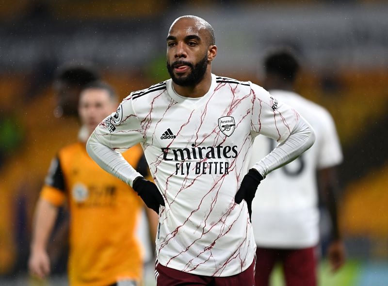 Alexandre Lacazette was subbed off at half-time against Wolverhampton Wanderers