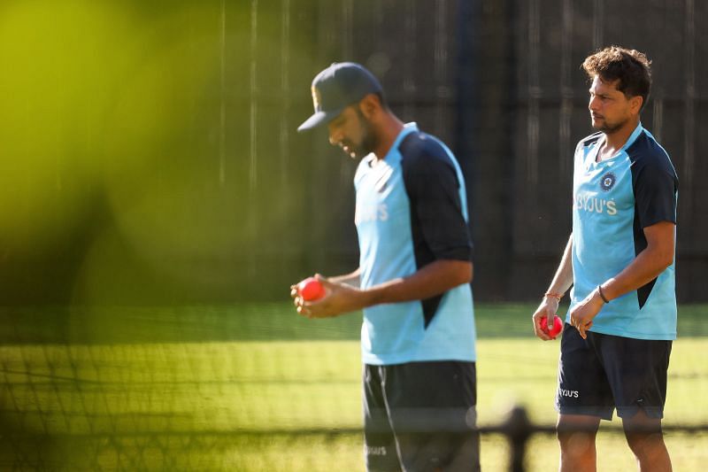 Kuldeep Yadav during a nets session in Australia last month