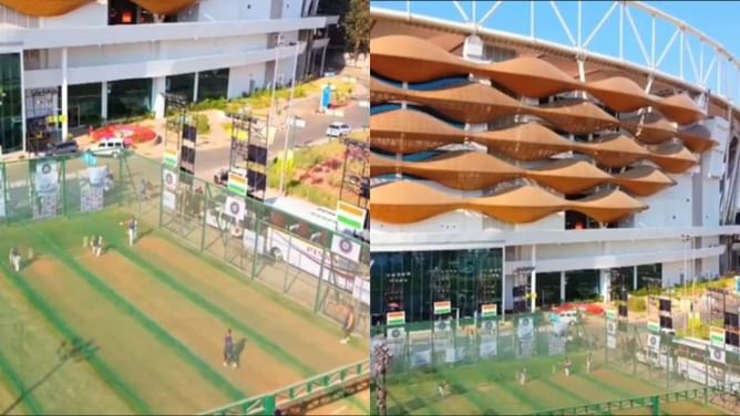 Watch: Team India's net practice session at the incredible Motera Stadium