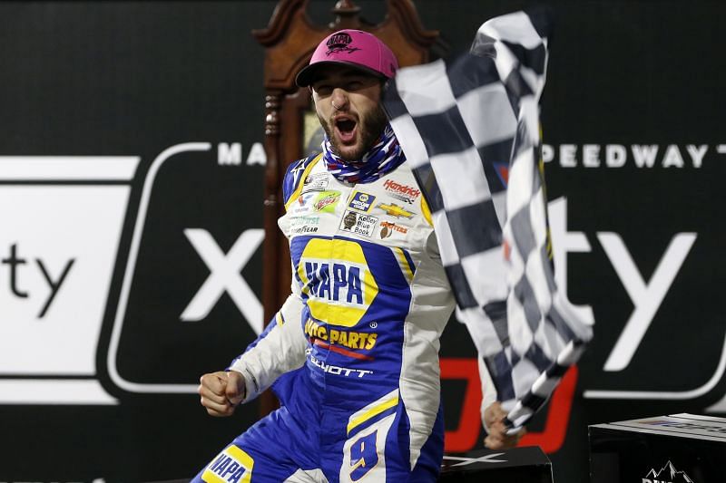 An elated Chase Elliott after winning his maiden Cup Series championship. Photo: Getty Images