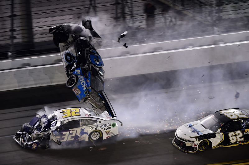 Ryan Newman wrecks in 2020 Daytona 500. Photo credit: Getty Images