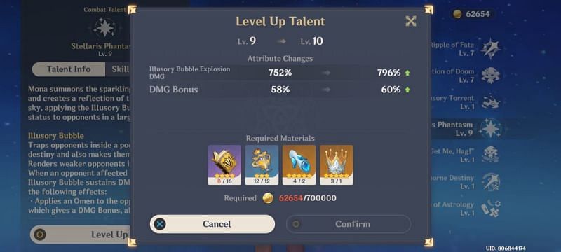 Requirement of crown of Insight for upgrading talents