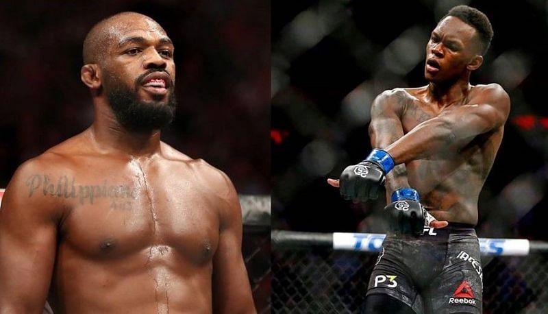 Jon Jones (left); Israel Adesanya (right)