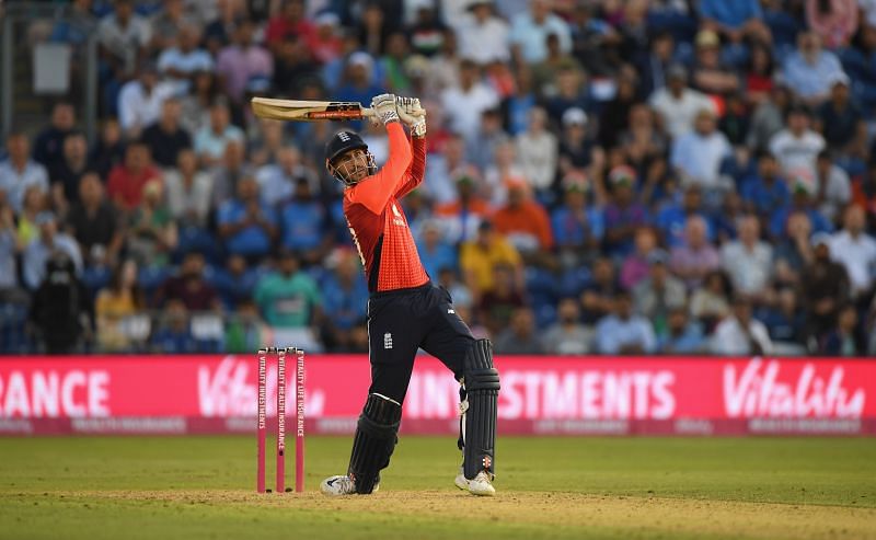 Alex Hales in action for England