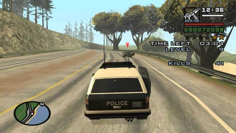 Some missions&nbsp;in GTA San Andreas just involve driving from one location to another (Image via fnxrak, YouTube)