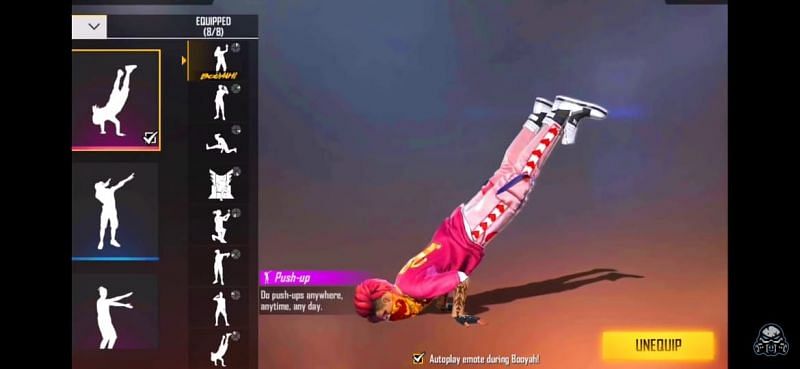 Push-Up emote in free Fire (Image via Pronation/YouTube)