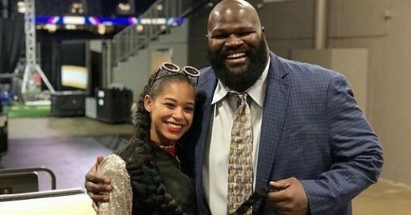 Bianca Belair and Mark Henry.