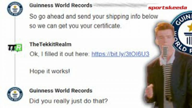 r RickRolls Guinness World Record