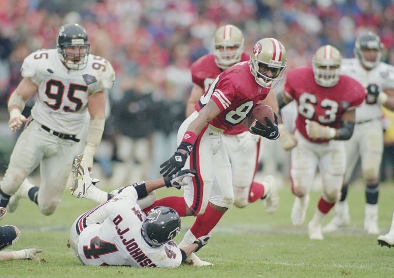San Francisco 49ers wide receiver Jerry Rice is the all time leader in receiving yards