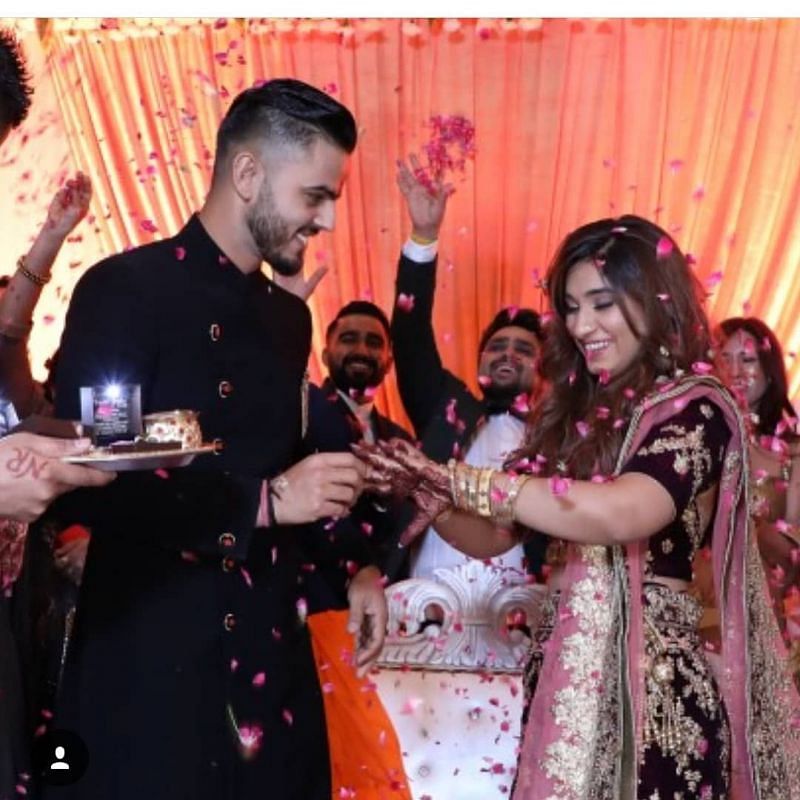 Nitish Rana and his wife