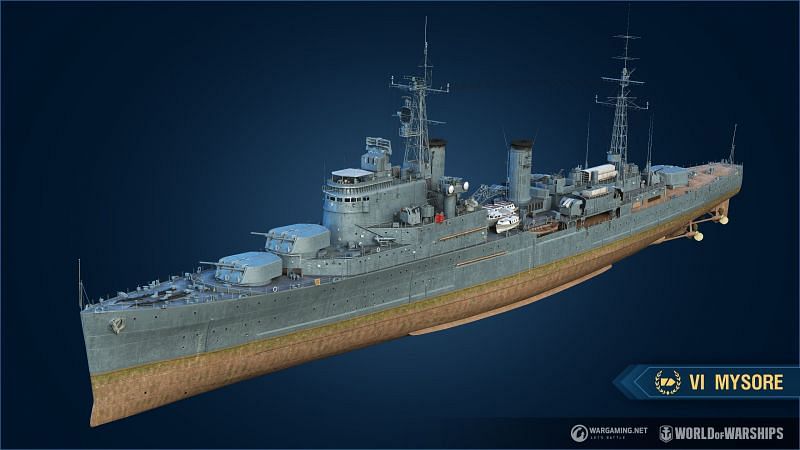 Wargaming have announced the inclusion of the INS Mysore in World of Warships (Image via World of Warships)