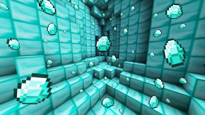 Diamonds in Minecraft (Image credit: Fiverr)
