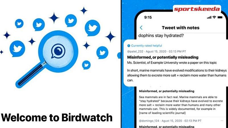 Twitter&rsquo;s new fact-check program, Birdwatch (Image via Sportskeeda)