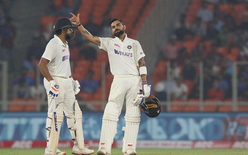 Virat Kohli in action during the pink-ball Test match against England at the Narendra Modi Stadium (Image Courtesy: BCCI)