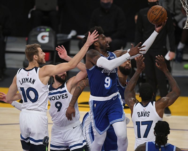 Wesley Matthews rises for lay up against Minnesota