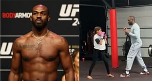 Jon Jones plays 'homeschool gym teacher' in boxing workout with his daughter