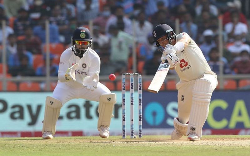 Rishabh Pant keeping the wickets for Team India during the pink-ball Test at the Narendra Modi Stadium (Image Courtesy: BCCI)