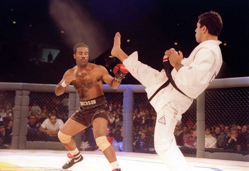 Art Jimmerson famously wore one glove to fight Royce Gracie at the first UFC event in 1993.