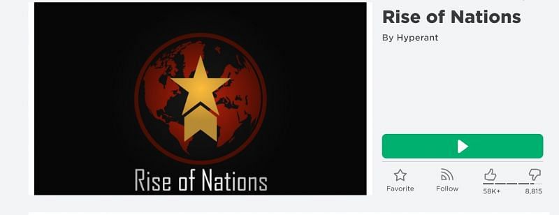 The Rise of Nations game on Roblox (Image via Roblox.com)