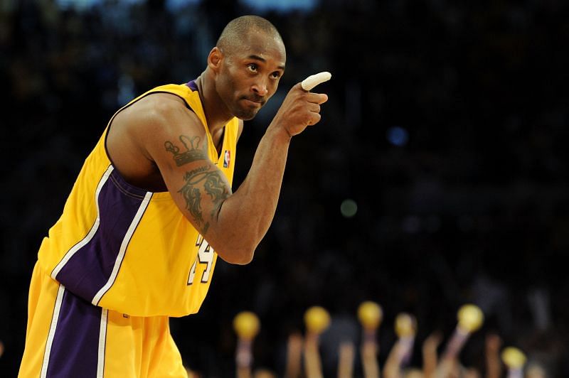 Bryant #24 of the Los Angeles Lakers reacts to a play against the Phoenix Suns in the fourth quarter of Game