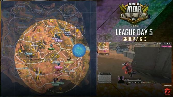 Free Fire India Championship 2021 League day 5 Overall standings