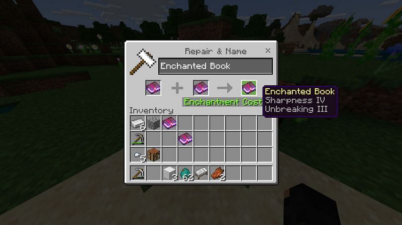 multiple items minecraft anvil