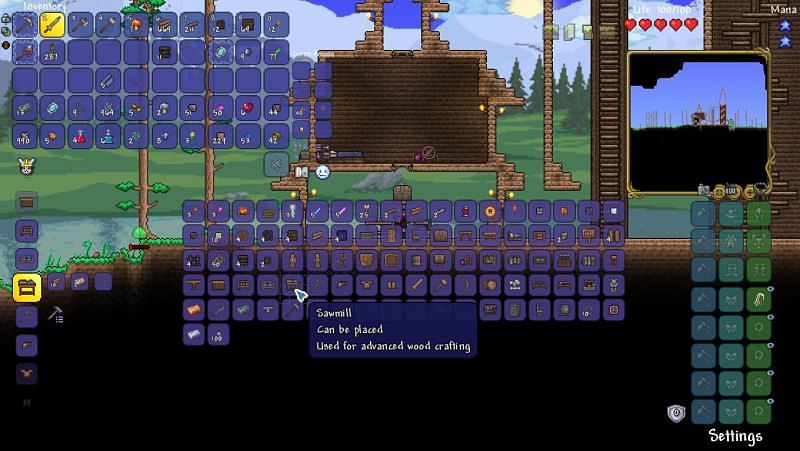 Tomada de seda em Terraria.