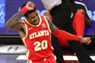 John Collins (#20) of the Atlanta Hawks