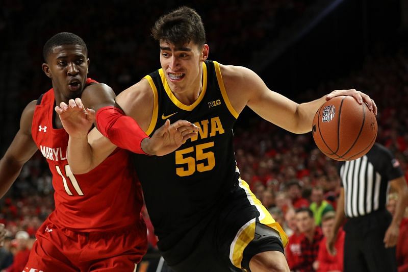 Wooden Award favorite Luka Garza #55 of the Iowa Hawkeyes