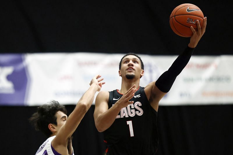 Jalen Suggs #1 of the Gonzaga Bulldogs