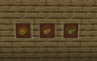 A raw potato (middle frame) in Minecraft (Image via Minecraft)
