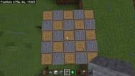 Minecraft stones top view