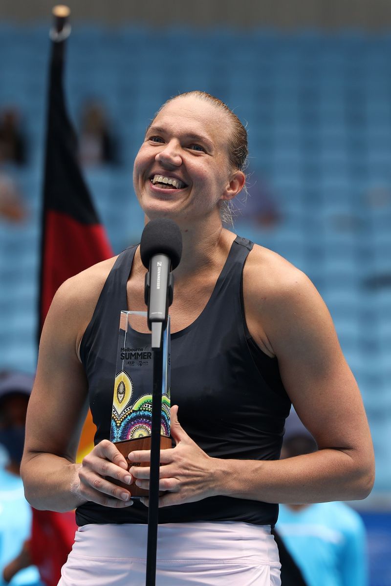 Kaia Kanepi at the 2021 WTA 500 Gippsland Trophy