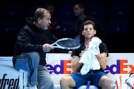 Dominic Thiem with then coach Gunter Bresnik at the 2016 ATP Finals