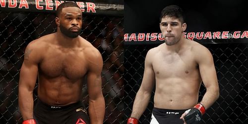 Tyron Woodley (L) will fight Vicente Luque (R) at UFC 260 on March 27th, 2021